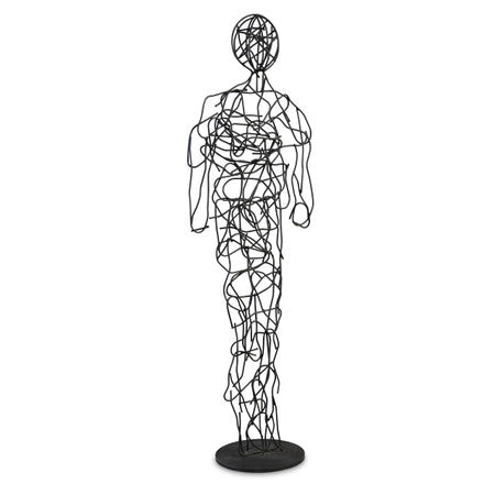 Naturals Mister Metal Sculpture - Black