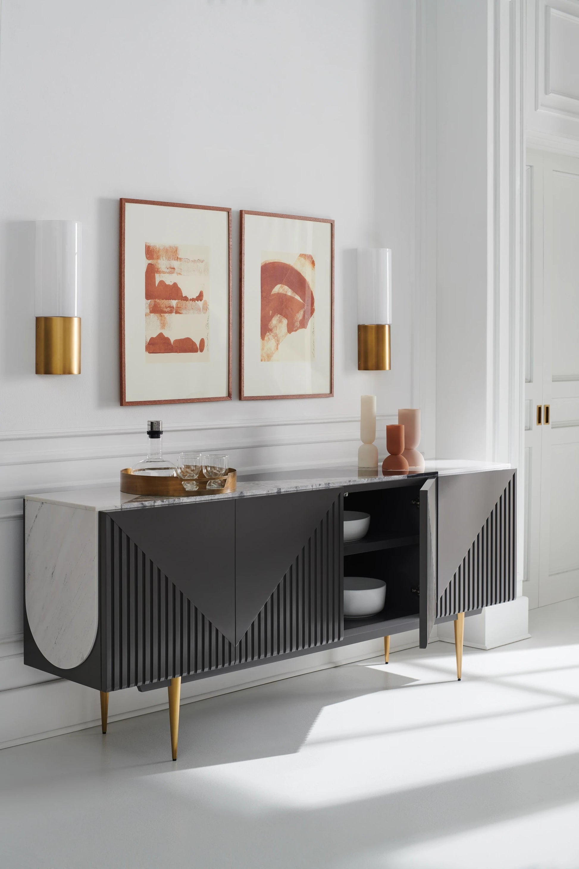 Over the Edge Champagne Gold Sideboard 80" by Caracole - view 2