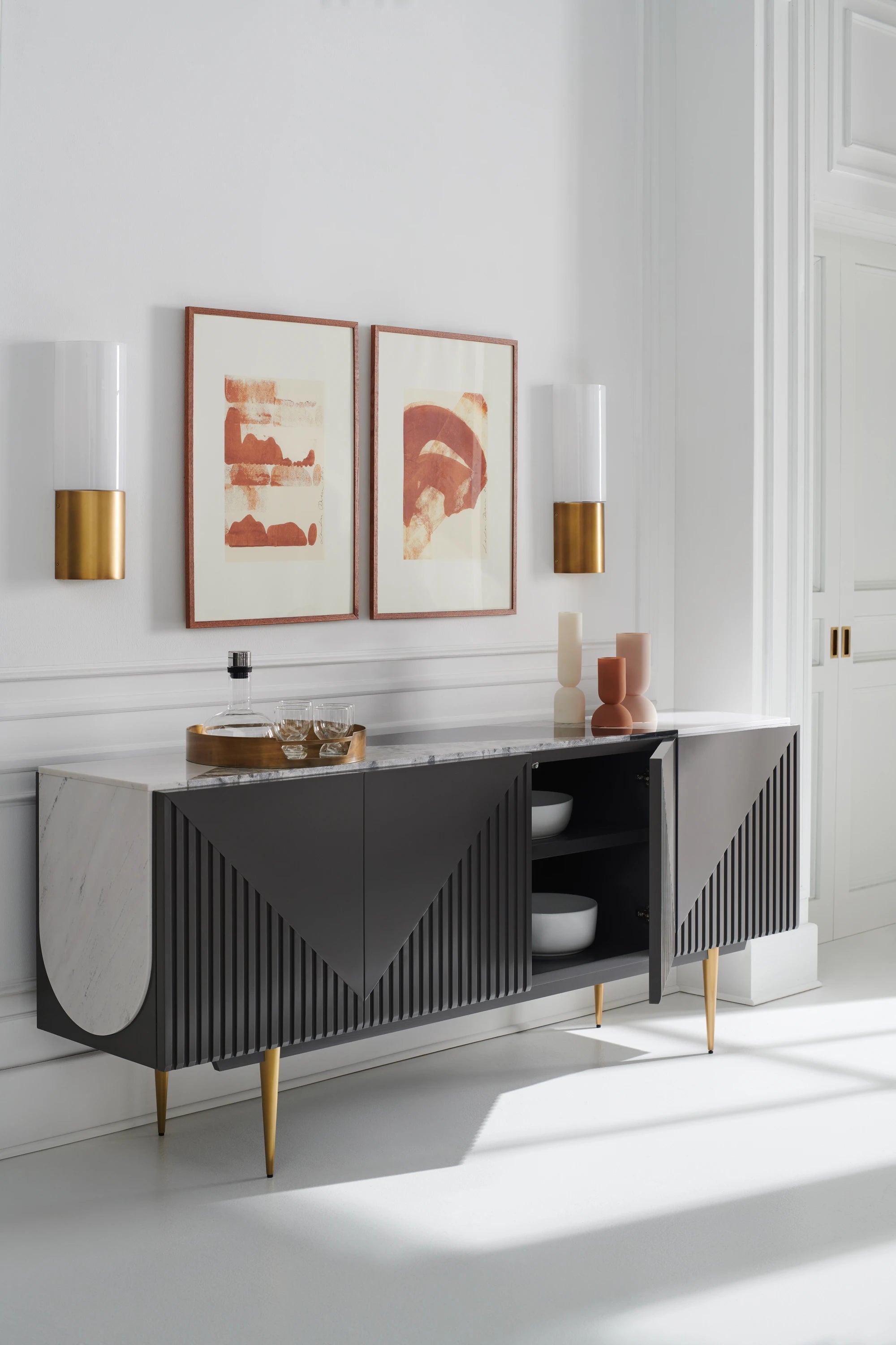 Over the Edge Champagne Gold Sideboard 80" by Caracole - view 2