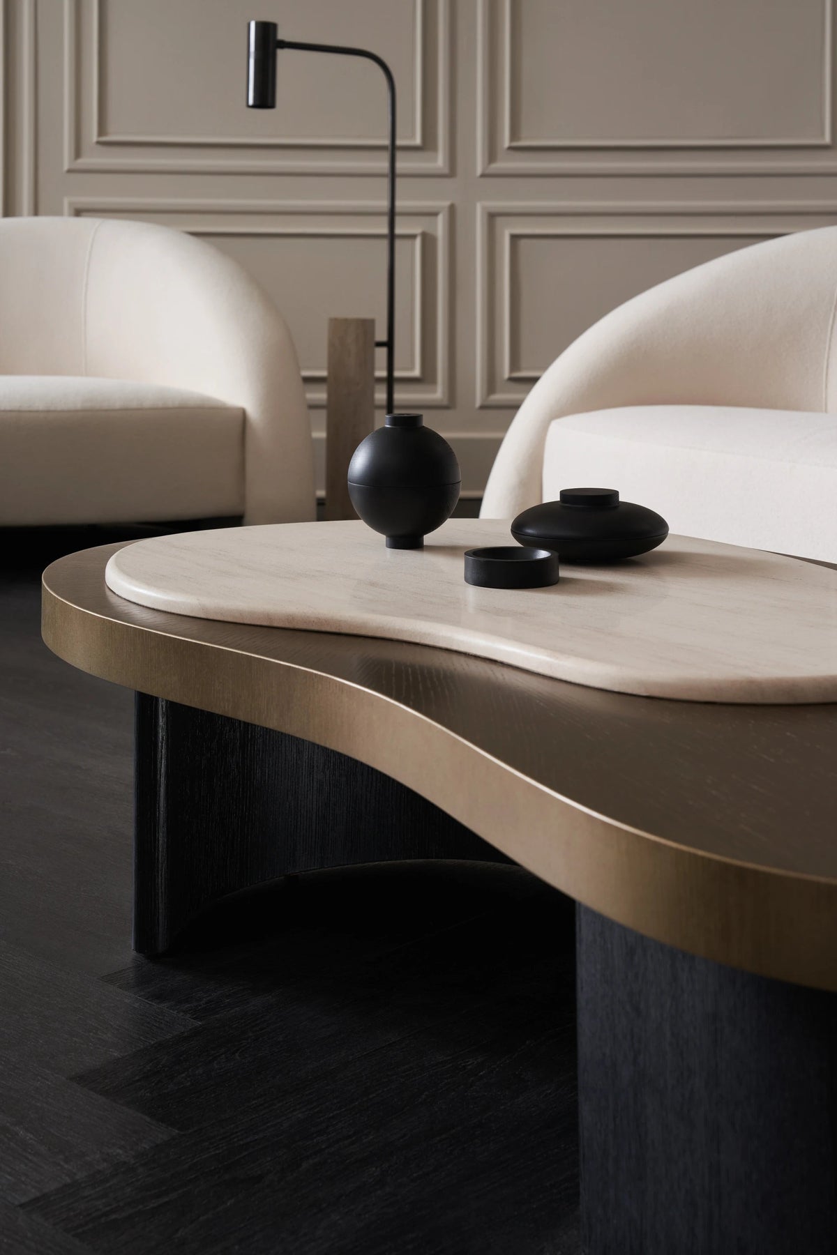 Contrast Cocktail Table Cinder 56.50" by Caracole - view 4