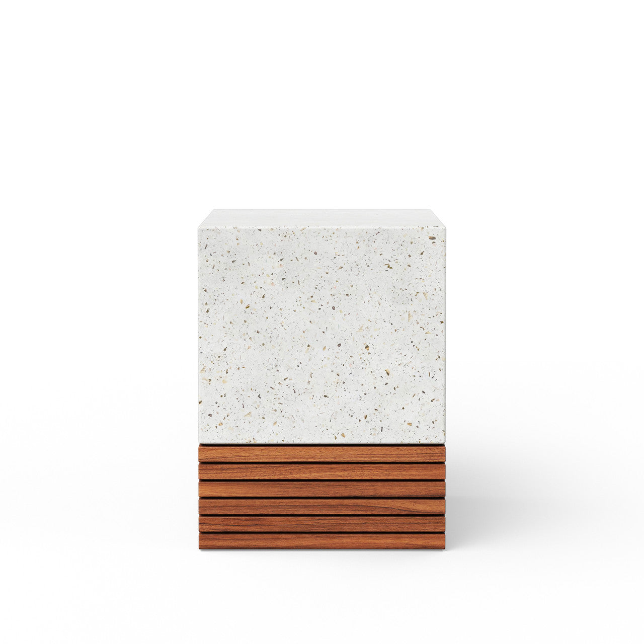 Mixx - Stecca Corto Stool - Ivory Terrazzo