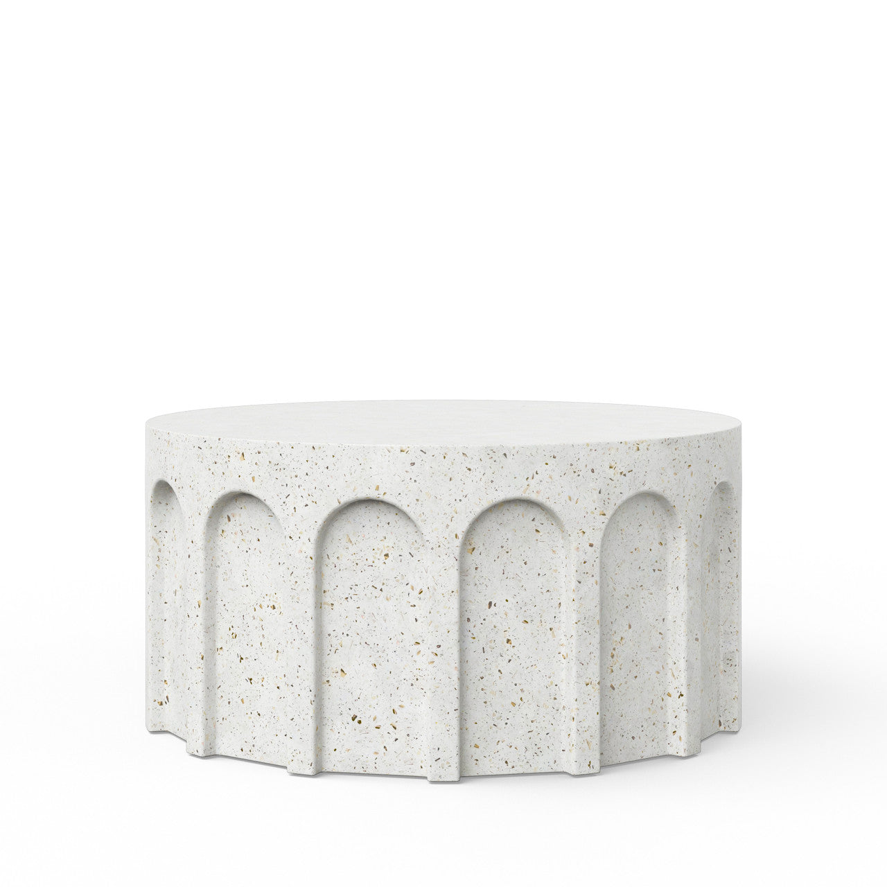 Mixx - Atlas Round Coffee Table - Ivory Terrazzo