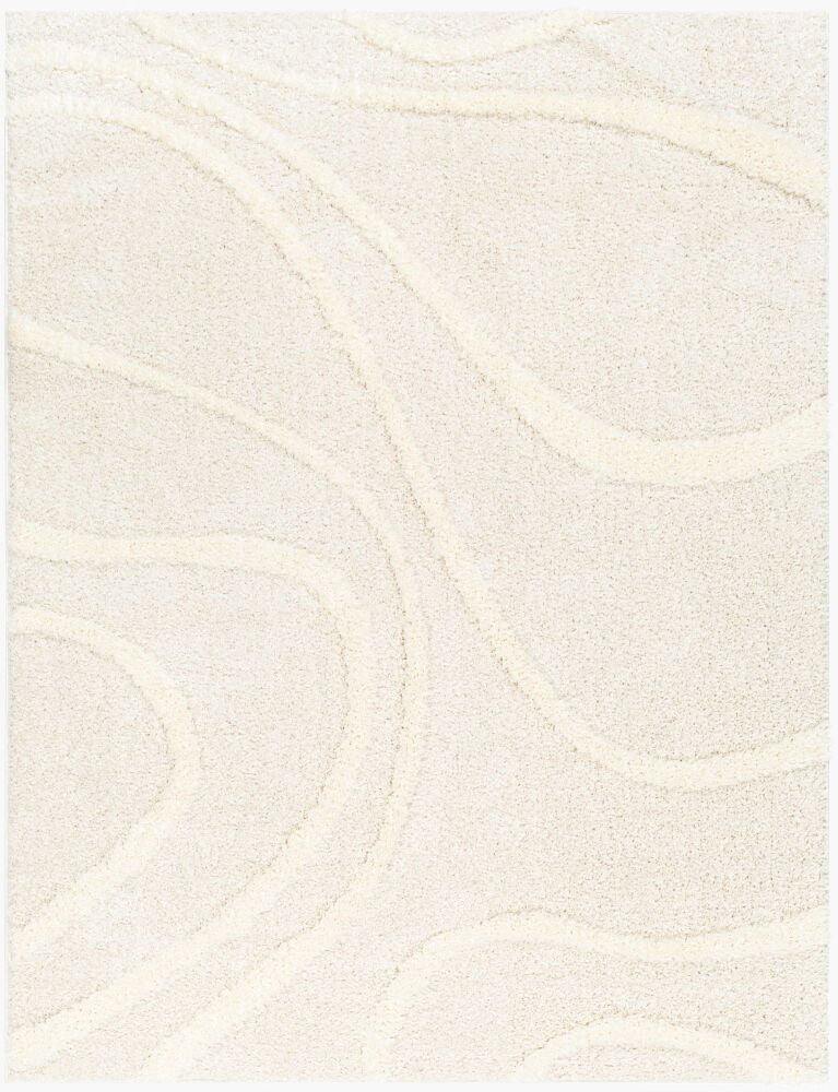 Rodos Beige/White Machine Woven Rug RDO-2341 - 5'3" x 7'