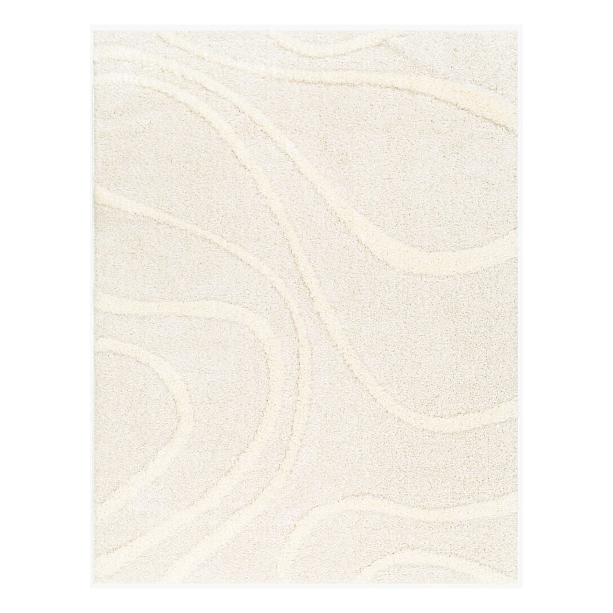 Rodos Beige/White Machine Woven Rug RDO-2341 - 5'3" x 7'