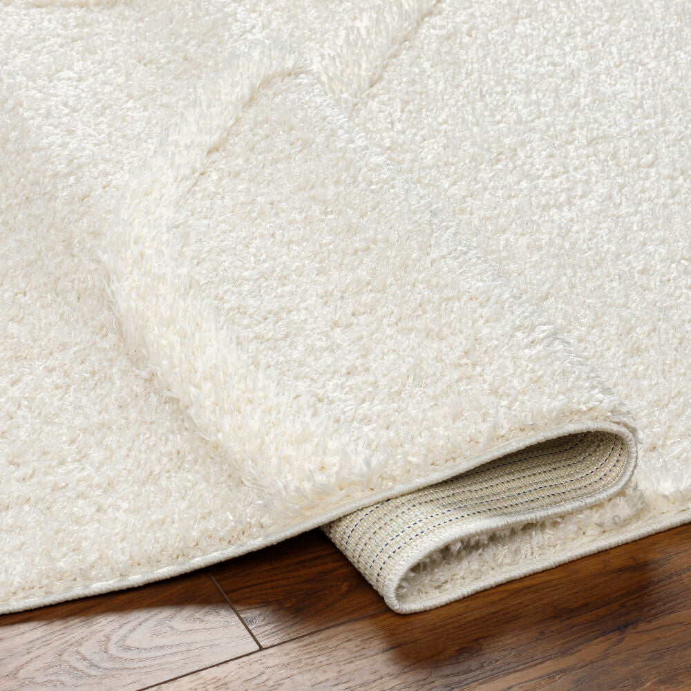 Rodos Beige/White Machine Woven Rug RDO-2341 - fold
