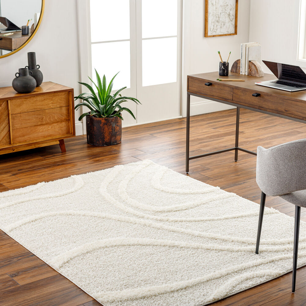 Rodos Beige/White Machine Woven Rug RDO-2341 - roomscene