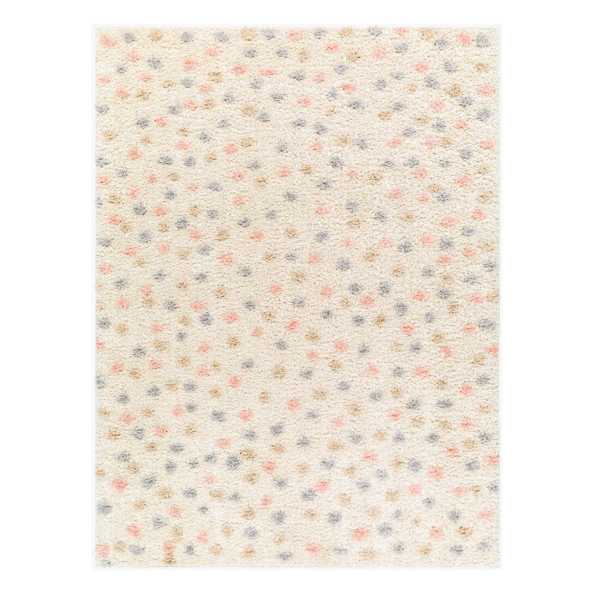 Rodos Beige/Mustard Machine Woven Rug - 5'3" x 7'