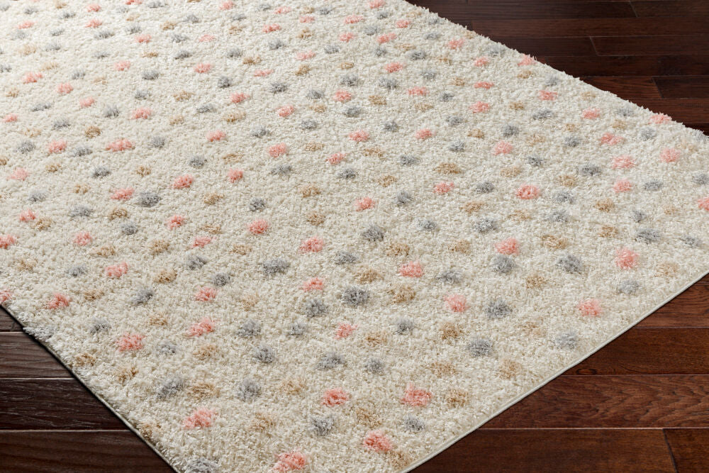 Rodos Beige/Mustard Machine Woven Rug - corner