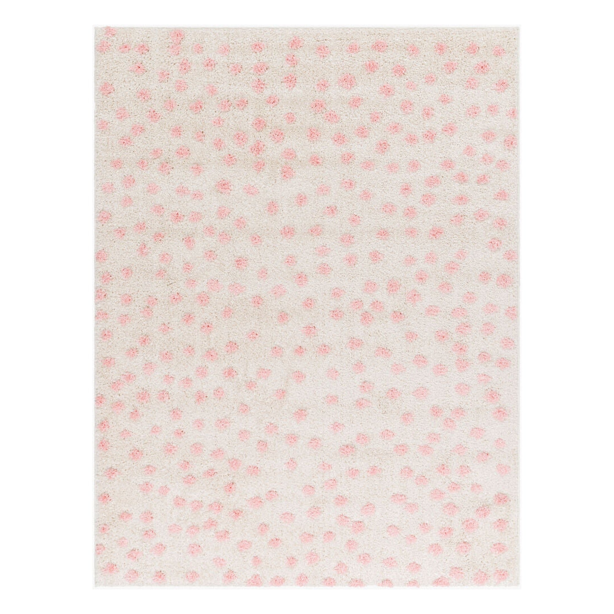 Rodos Beige/Light Pink Machine Woven Rug - 5'3" x 7'