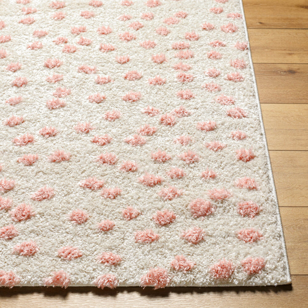 Rodos Beige/Light Pink Machine Woven Rug - front