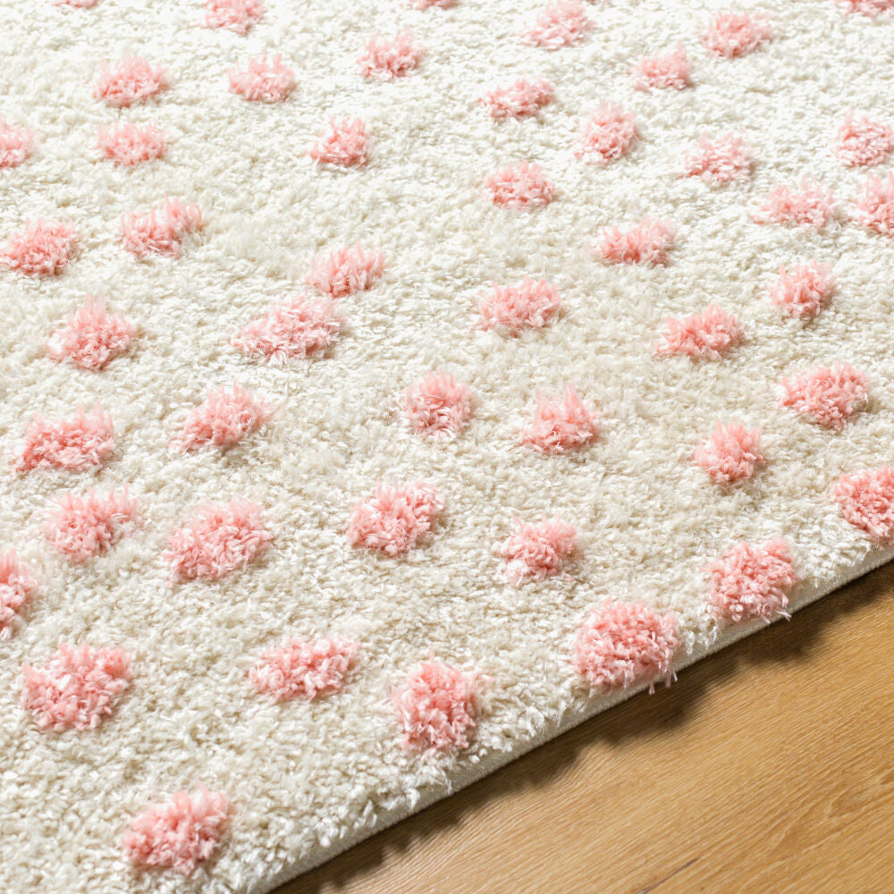 Rodos Beige/Light Pink Machine Woven Rug - texture