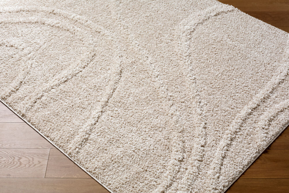 Rodos Beige/Ivory Machine Woven Rug RDO-2354 - corner