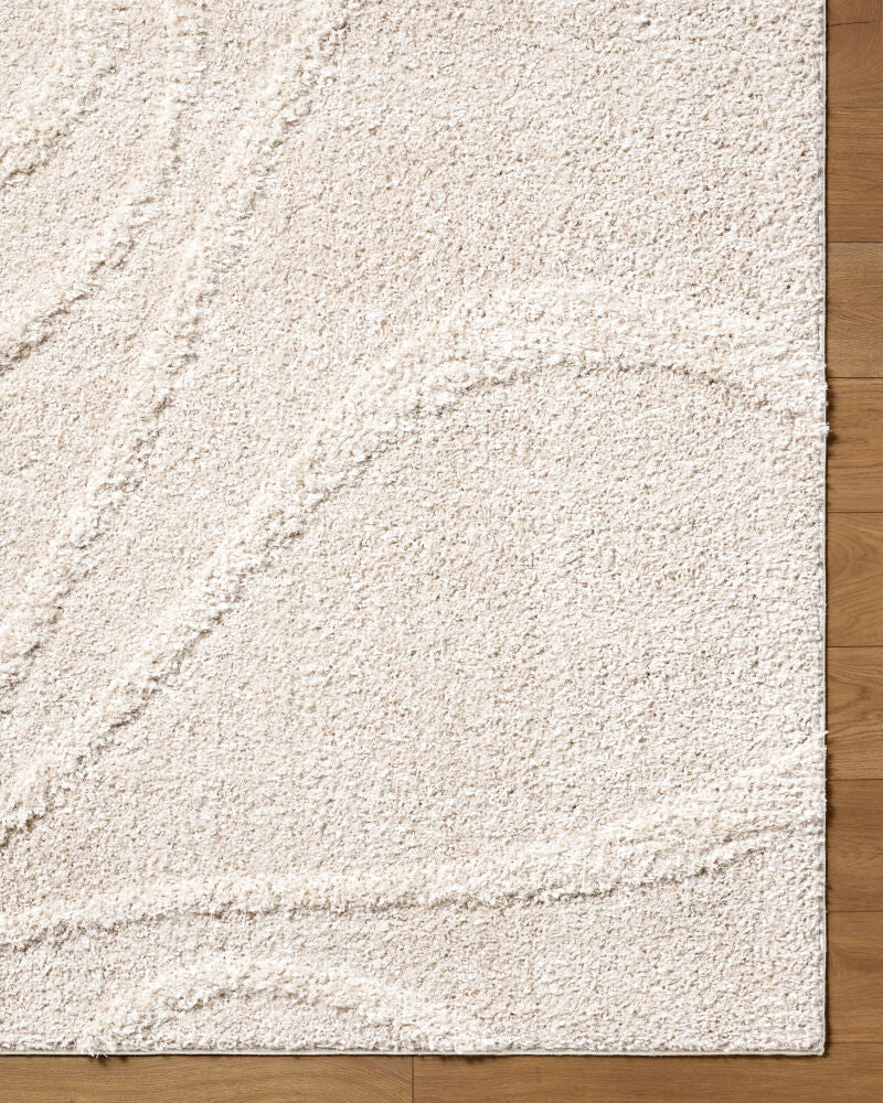 Rodos Beige/Ivory Machine Woven Rug RDO-2354 - overhead