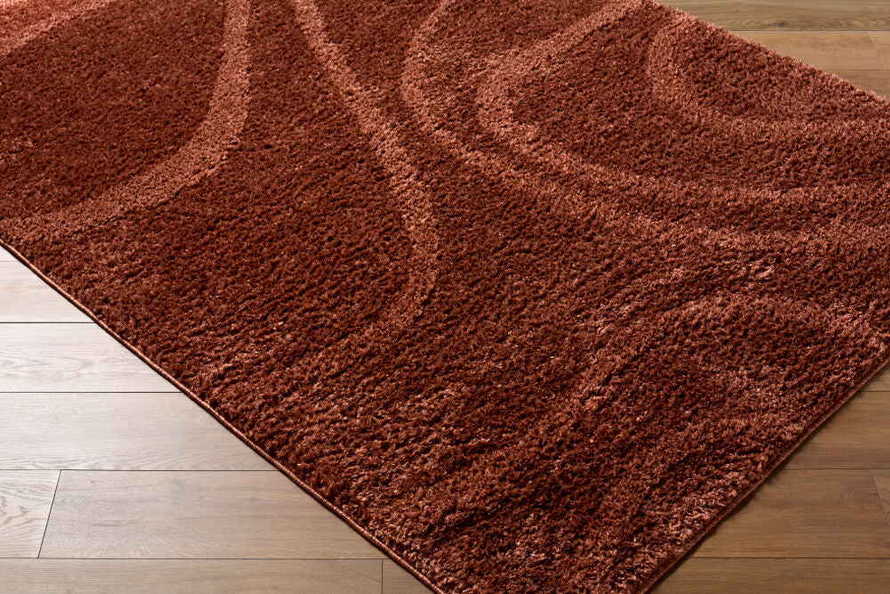 Rodos Rust Machine Woven Rug RDO-2355 - corner