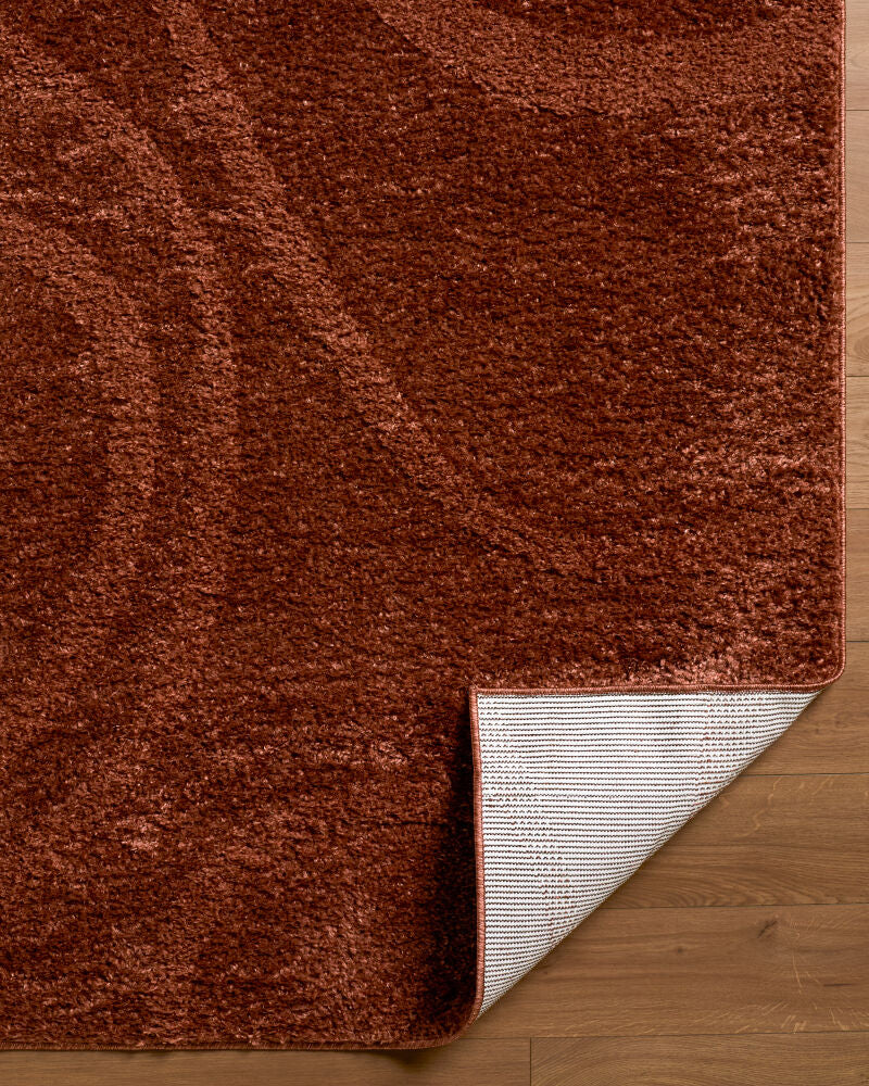 Rodos Rust Machine Woven Rug RDO-2355 - fold