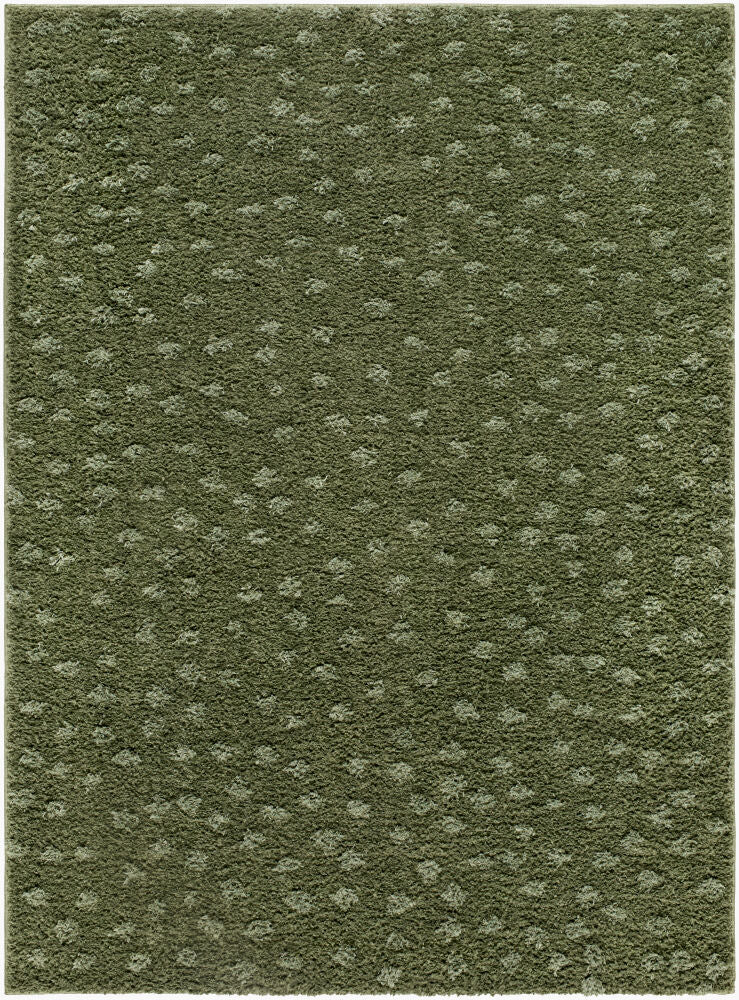 Rodos Dark Green/Medium Green Machine Woven Rug RDO-2357 - 5'3" x 7'