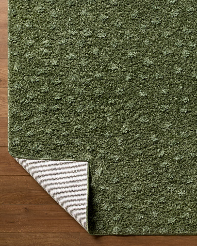 Rodos Dark Green/Medium Green Machine Woven Rug RDO-2357 - fold