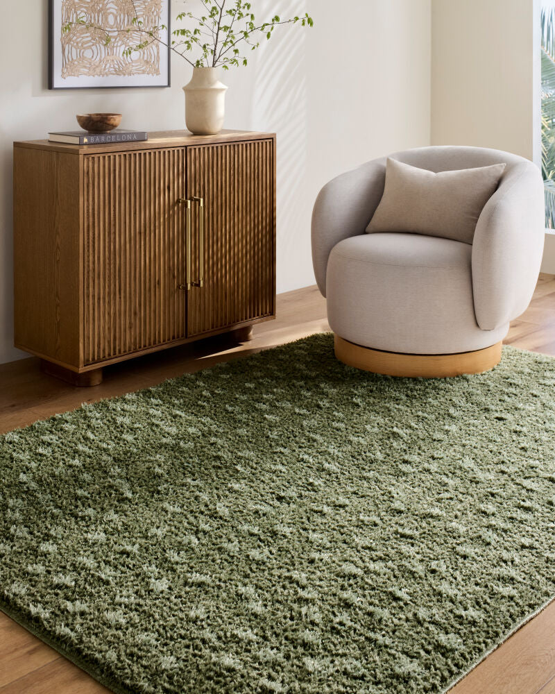 Rodos Dark Green/Medium Green Machine Woven Rug RDO-2357 - styleshot