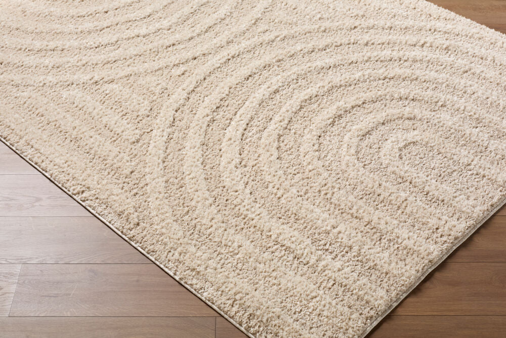 Rodos Beige/Ivory Machine Woven Rug RDO-2358 - corner