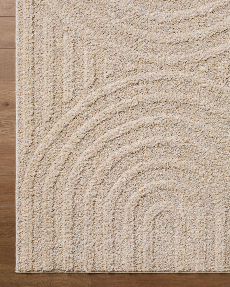 Rodos Beige/Ivory Machine Woven Rug RDO-2358 - overhead