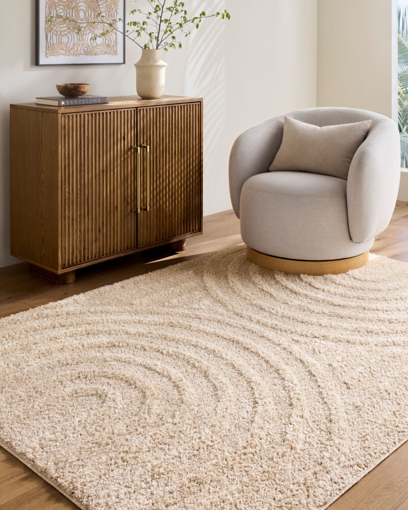 Rodos Beige/Ivory Machine Woven Rug RDO-2358 - styleshot