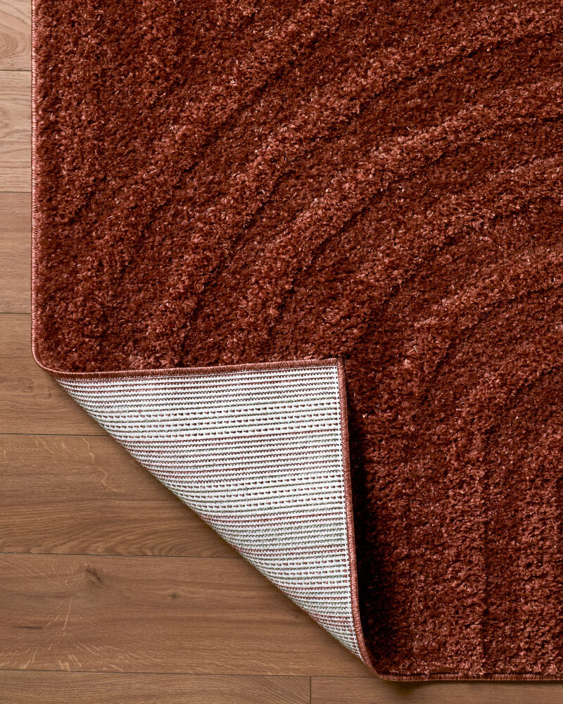 Rodos Rust Machine Woven Rug RDO-2359 - fold
