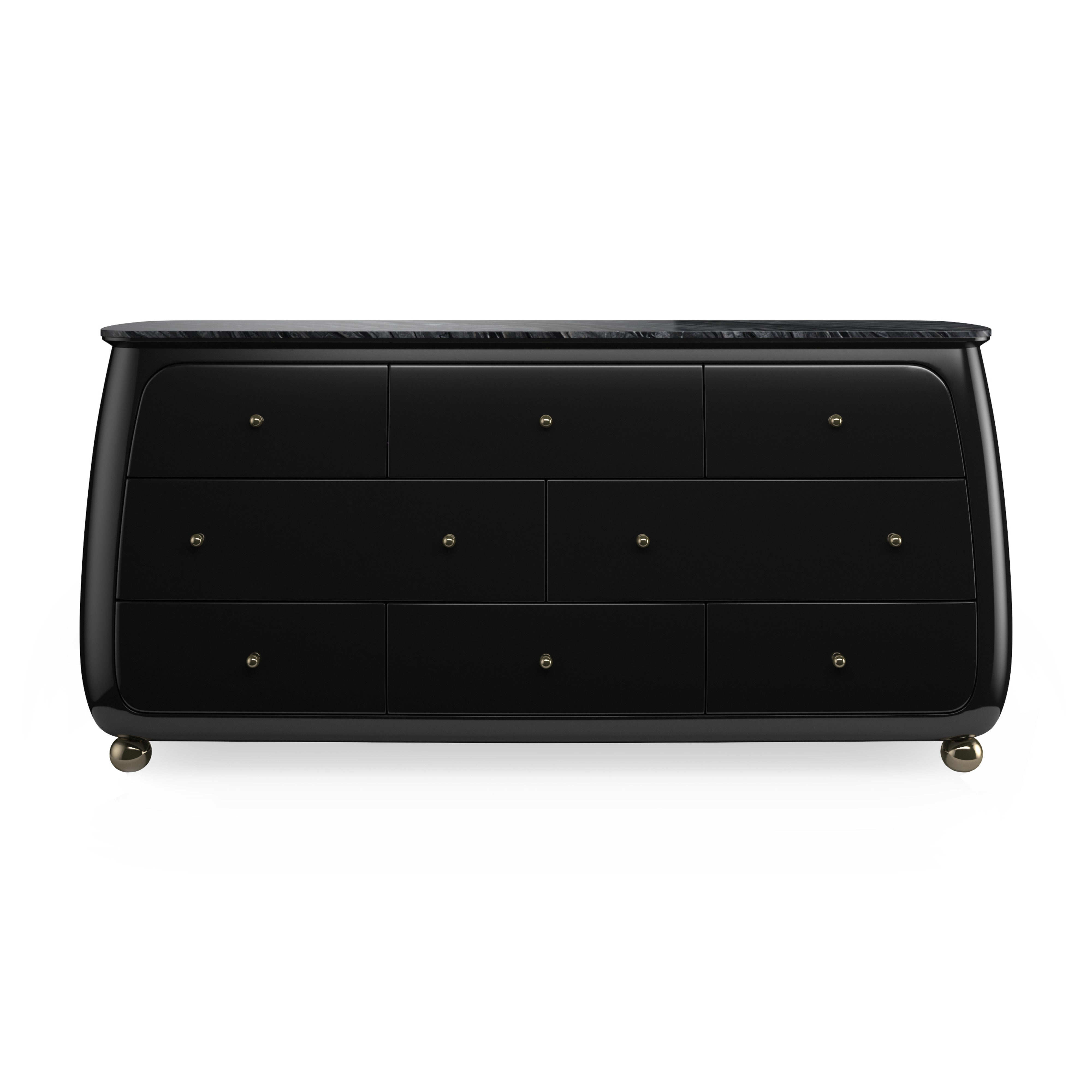 Cabochon Dresser Piano Black 69" by Caracole