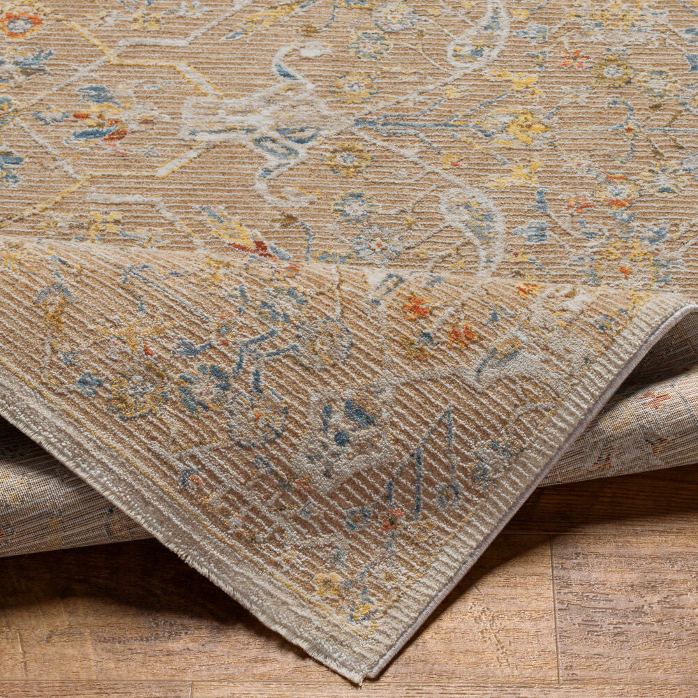 Reina Cream/Tan Machine Woven Rug REN-2300 - fold