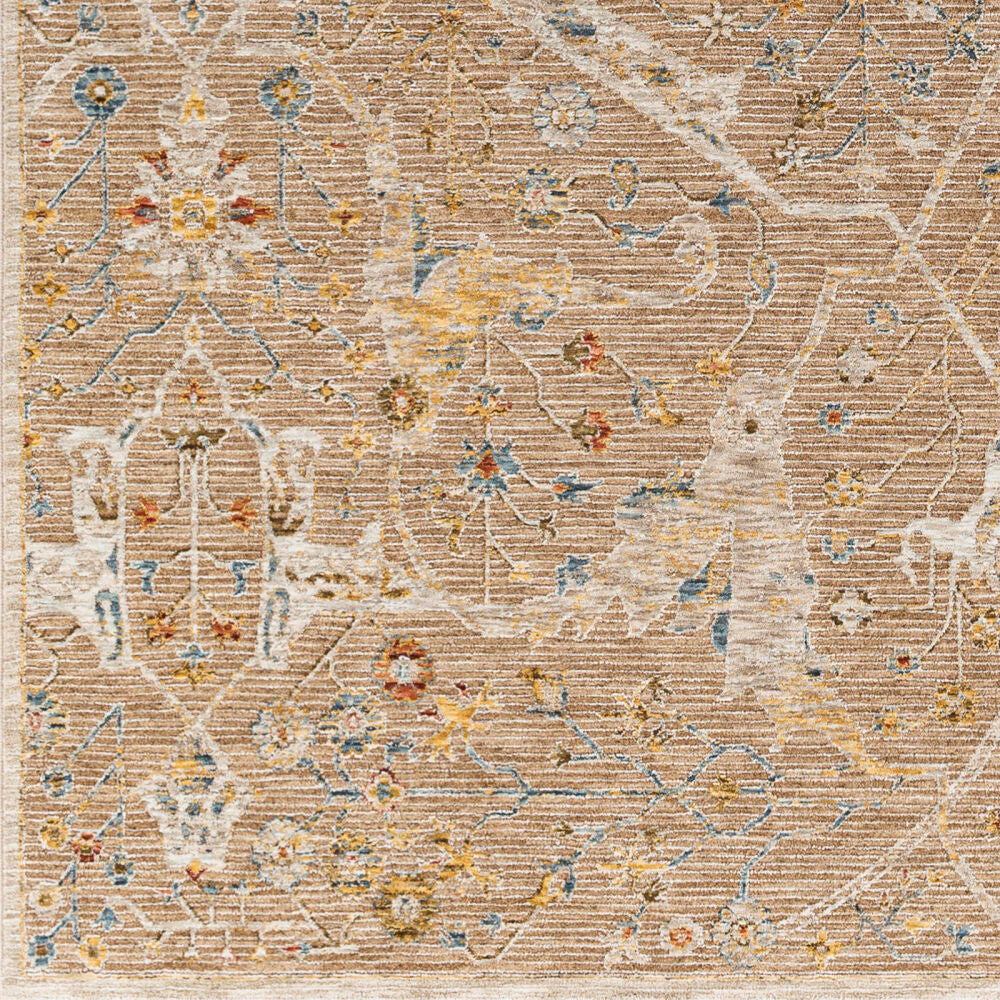 Reina Cream/Tan Machine Woven Rug REN-2300 - swatch