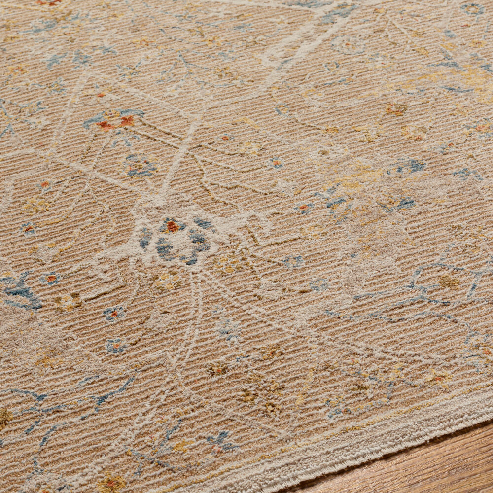 Reina Cream/Tan Machine Woven Rug REN-2300 - texture