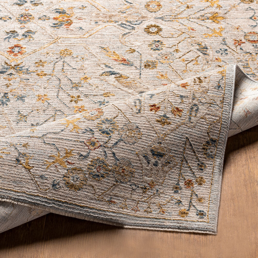 Reina Cream/Tan Machine Woven Rug REN-2302 - fold