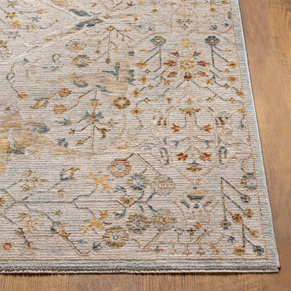 Reina Cream/Tan Machine Woven Rug REN-2302 - front