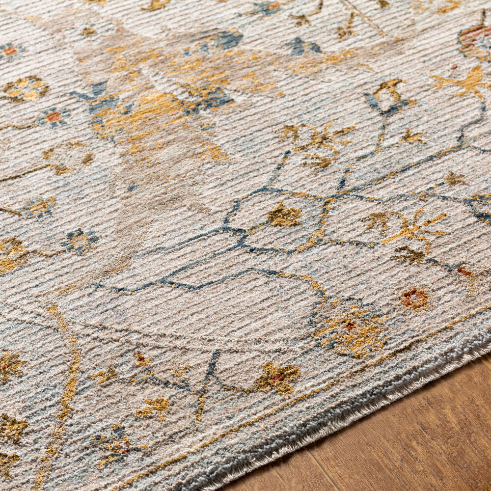 Reina Cream/Tan Machine Woven Rug REN-2302 - texture