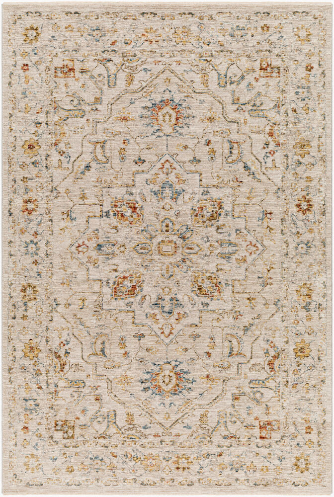 Reina Cream/Rust Machine Woven Rug REN-2303 - 2'7" x 10'