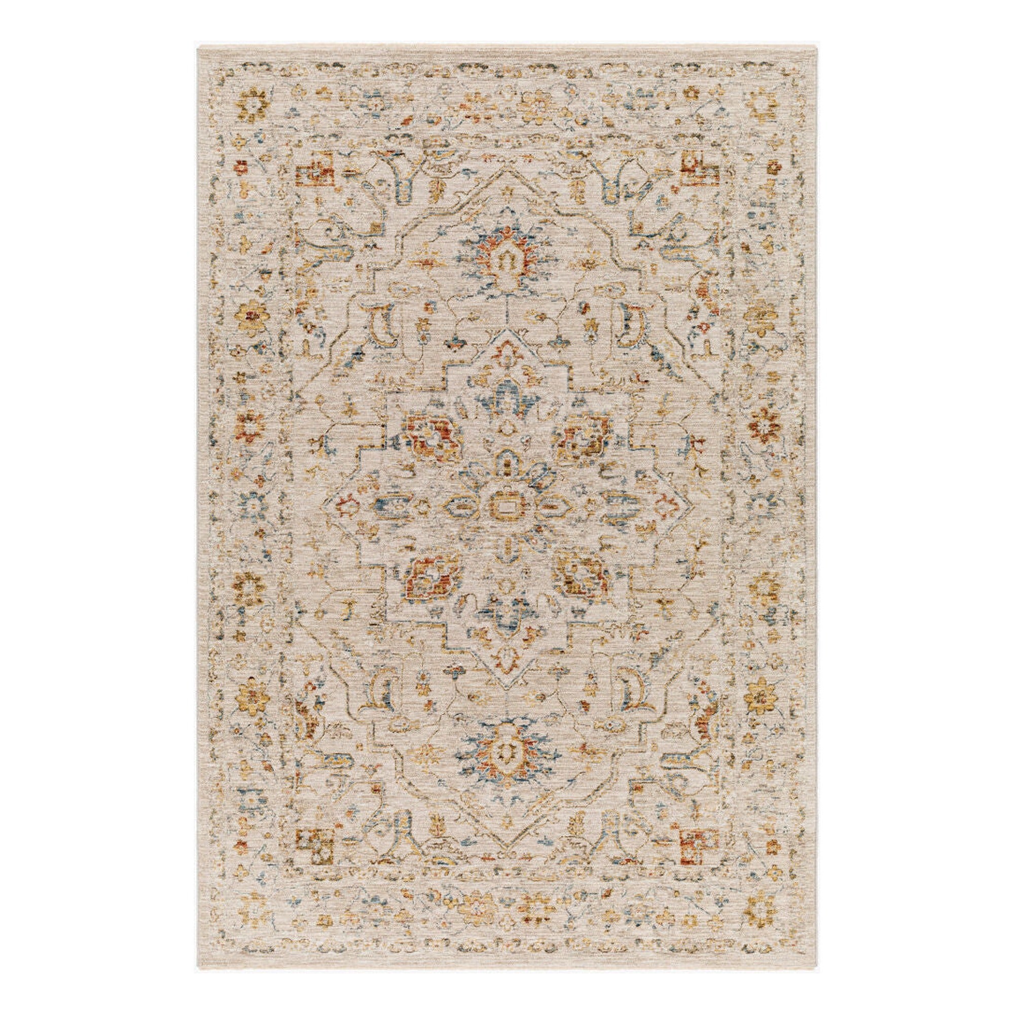 Reina Cream/Rust Machine Woven Rug REN-2303 - 2'7" x 10'