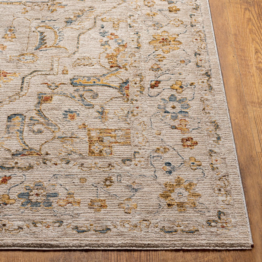 Reina Cream/Rust Machine Woven Rug REN-2303 - front