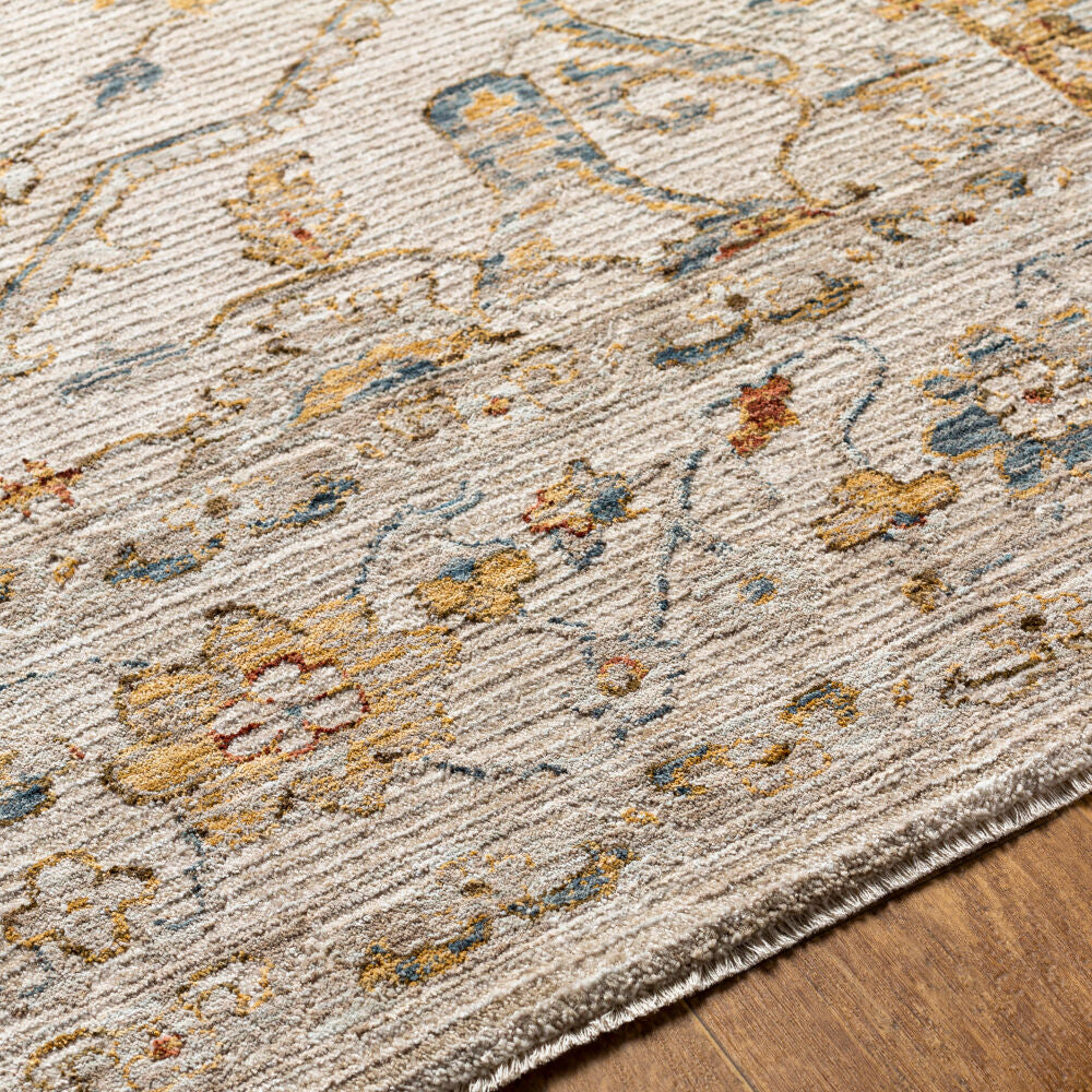 Reina Cream/Rust Machine Woven Rug REN-2303 - texture