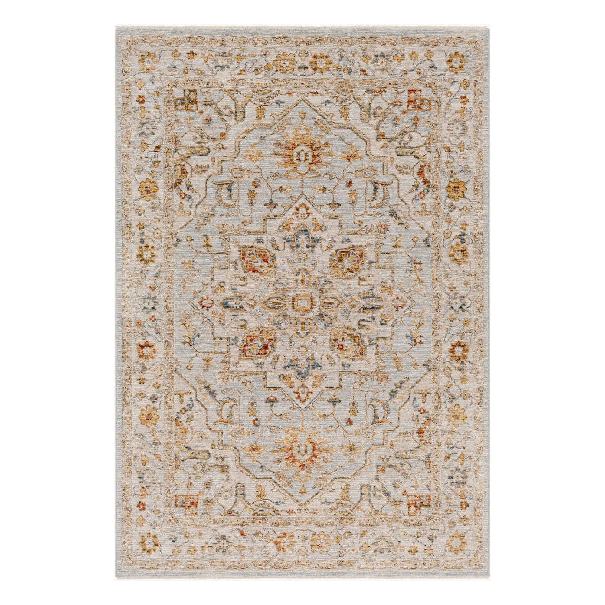 Reina Cream/Rust Machine Woven Rug REN-2304 - 2'7" x 10'