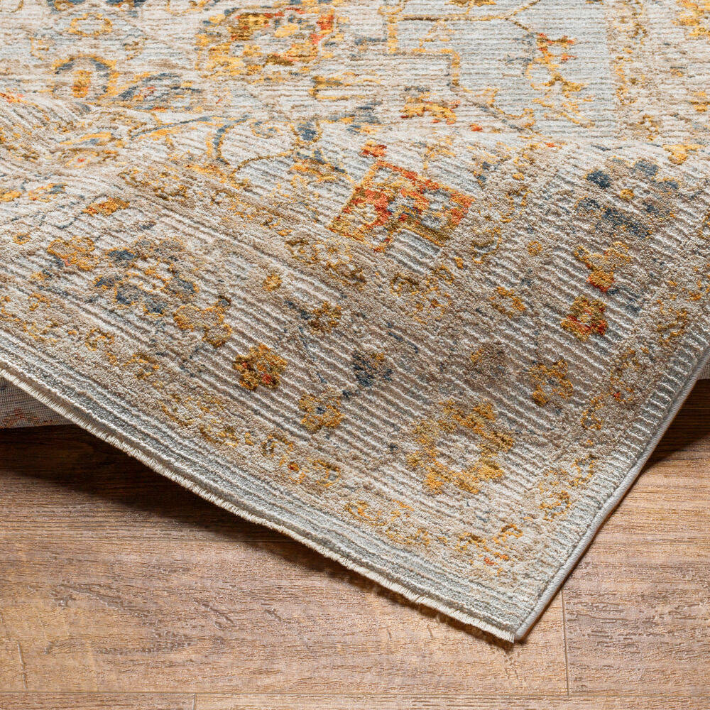 Reina Cream/Rust Machine Woven Rug REN-2304 - fold
