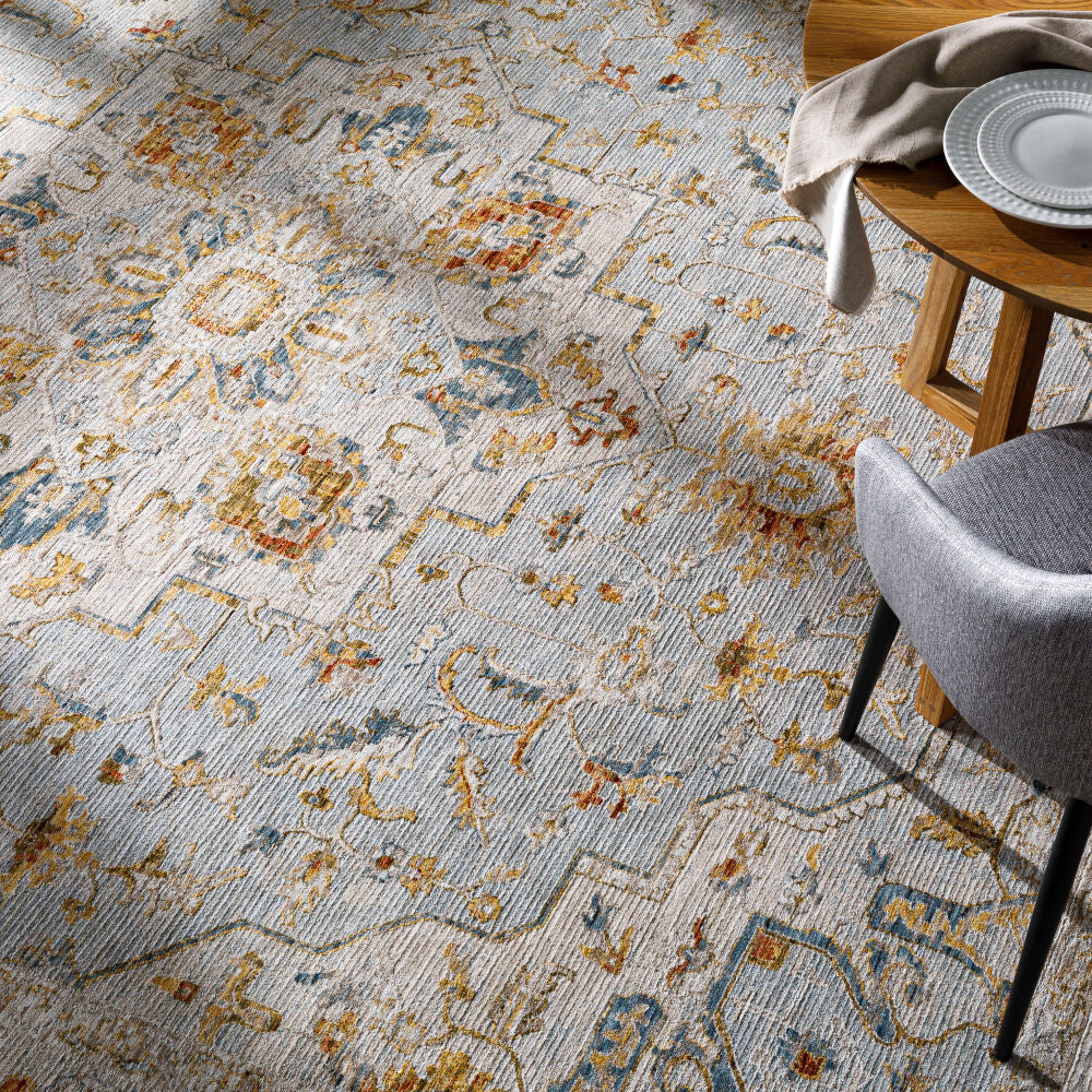 Reina Cream/Rust Machine Woven Rug REN-2304 - styleshot