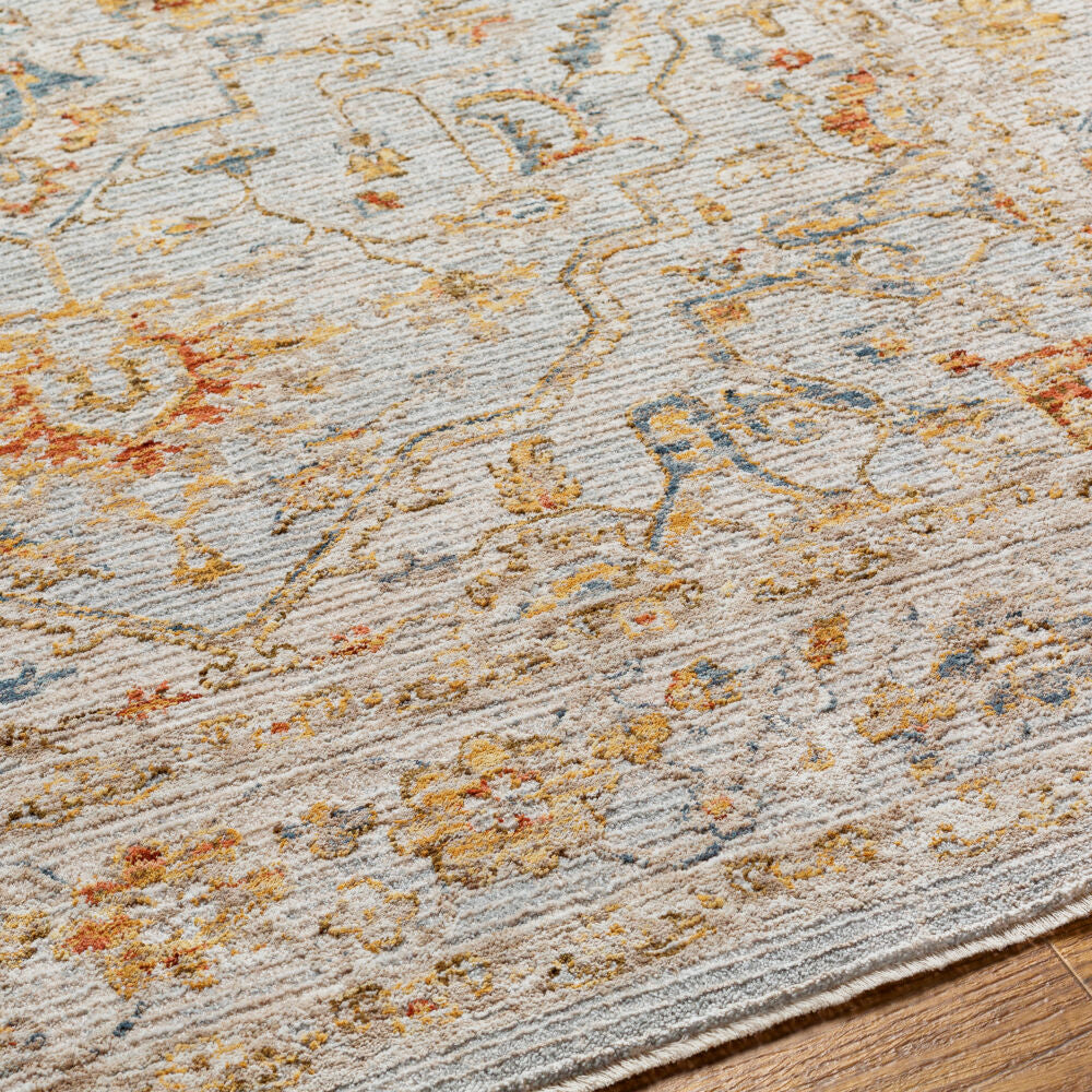 Reina Cream/Rust Machine Woven Rug REN-2304 - texture