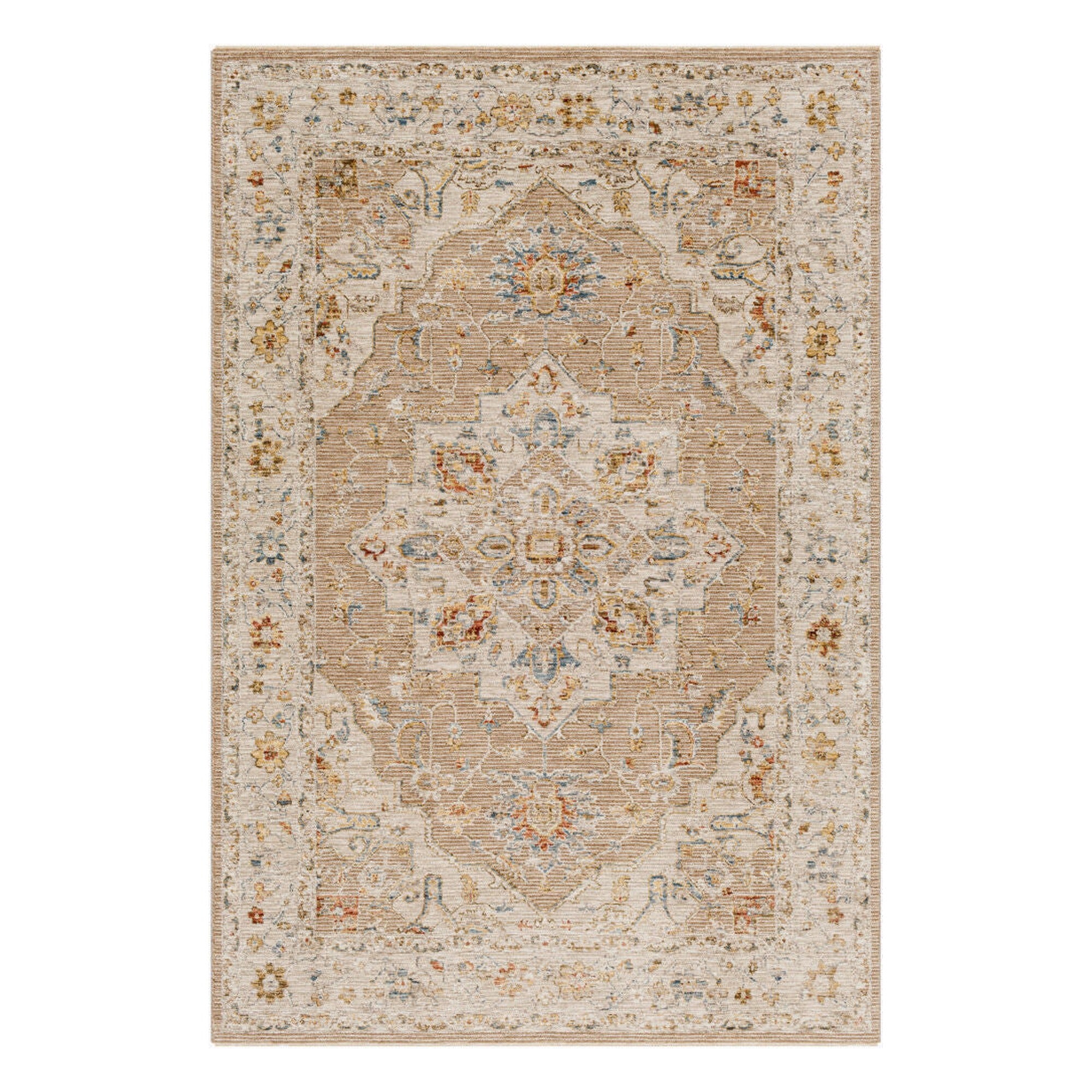 Reina Cream/Tan Machine Woven Rug REN-2305 - 2'7" x 10'