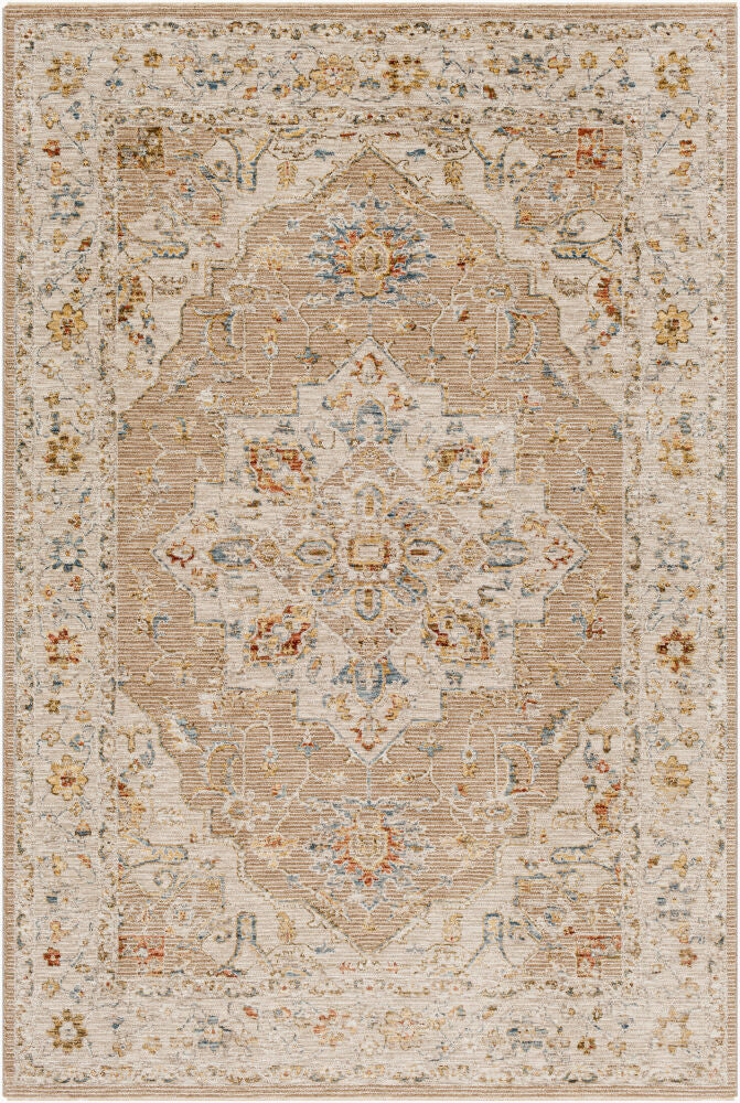 Reina Cream/Tan Machine Woven Rug REN-2305 - 2'7" x 10'