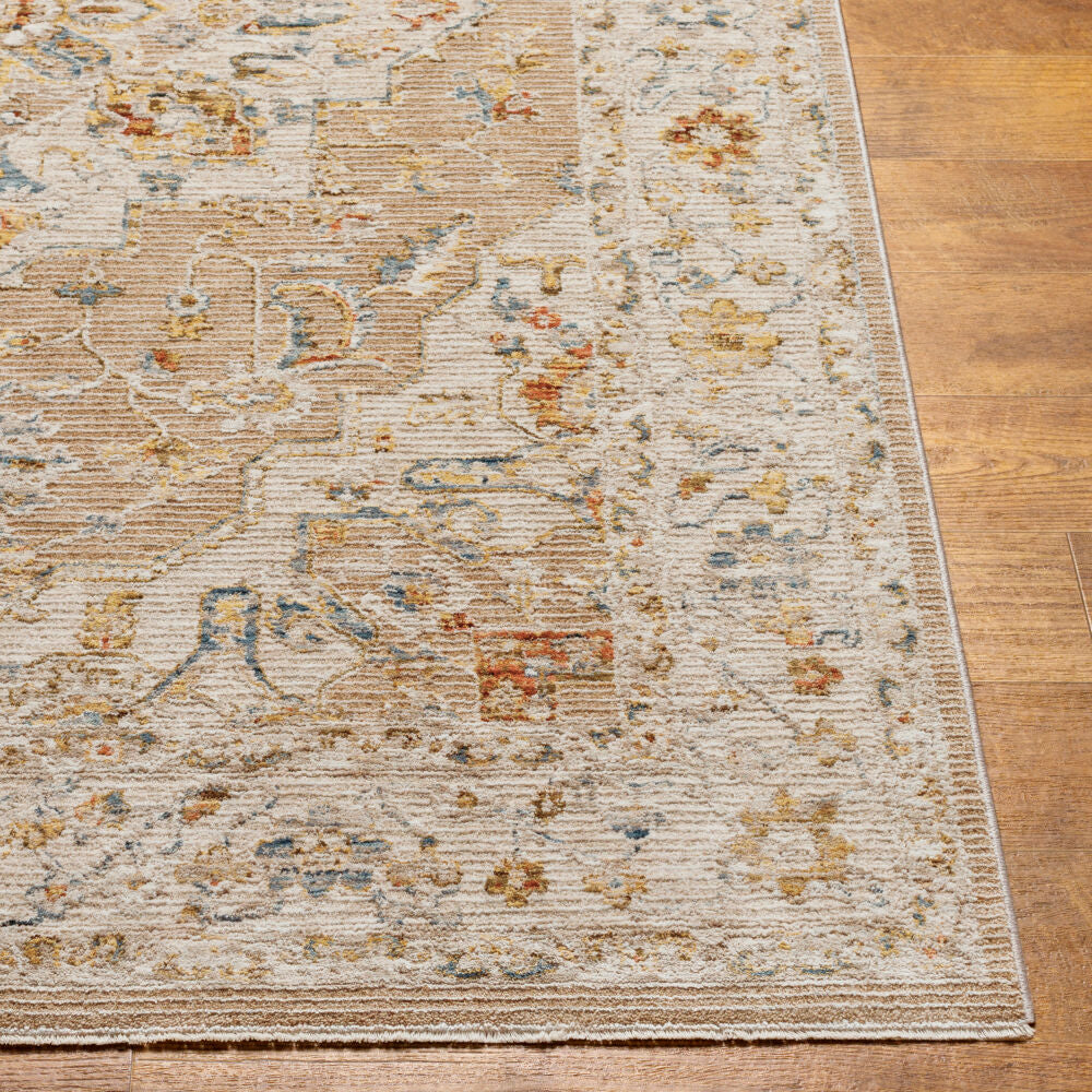 Reina Cream/Tan Machine Woven Rug REN-2305 - front