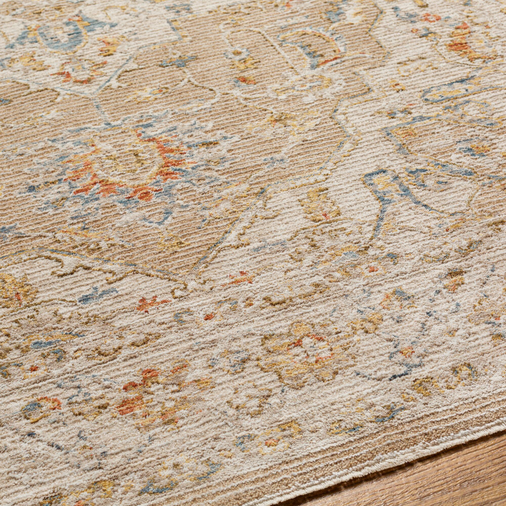 Reina Cream/Tan Machine Woven Rug REN-2305 - texture