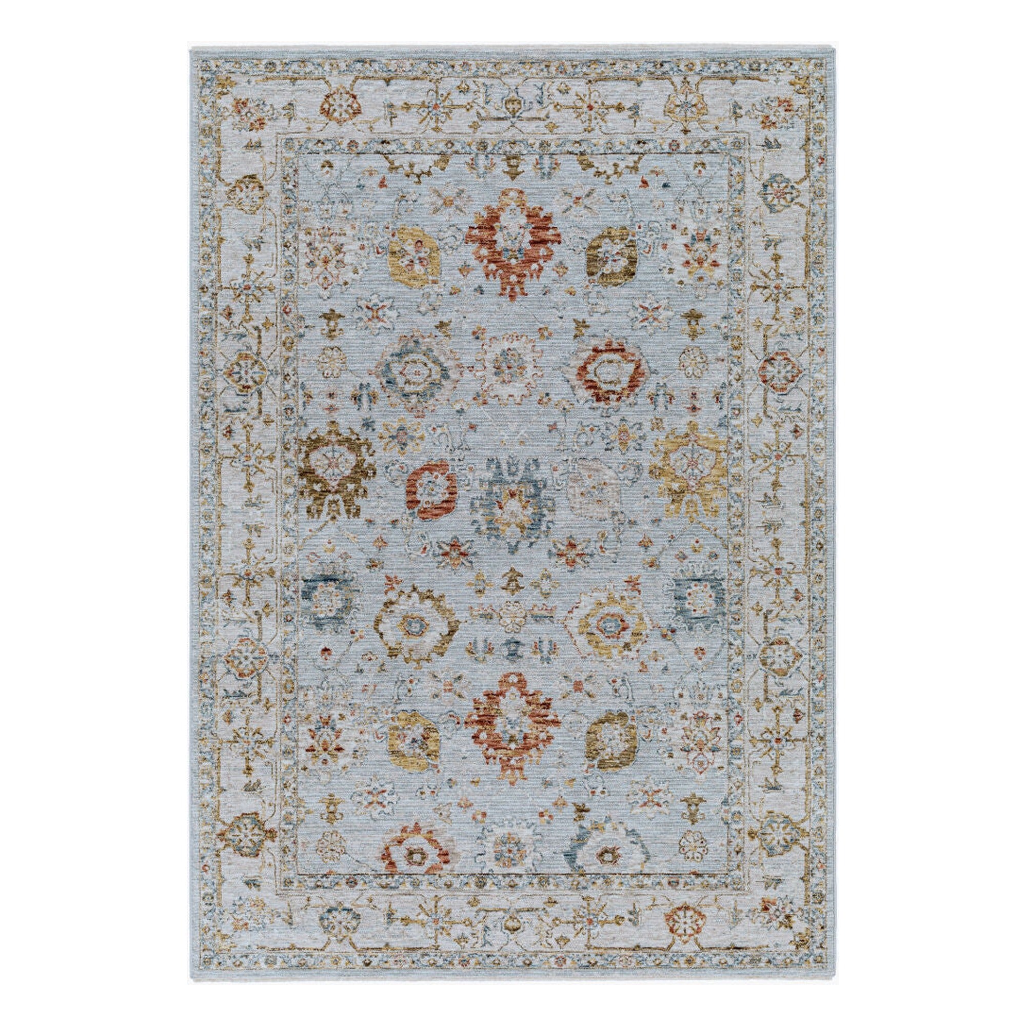 Reina Cream/Rust Machine Woven Rug REN-2306 - 2'7" x 10'