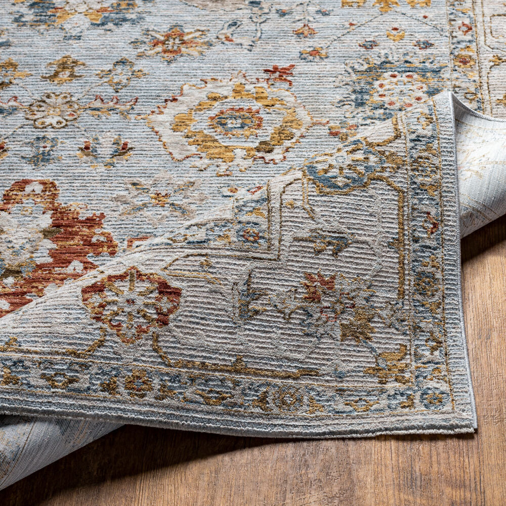 Reina Cream/Rust Machine Woven Rug REN-2306 - fold