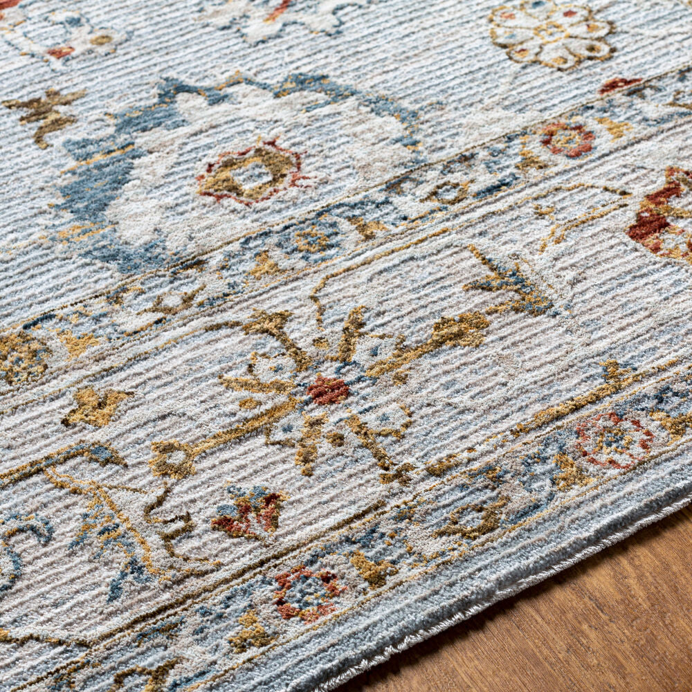 Reina Cream/Rust Machine Woven Rug REN-2306 - texture