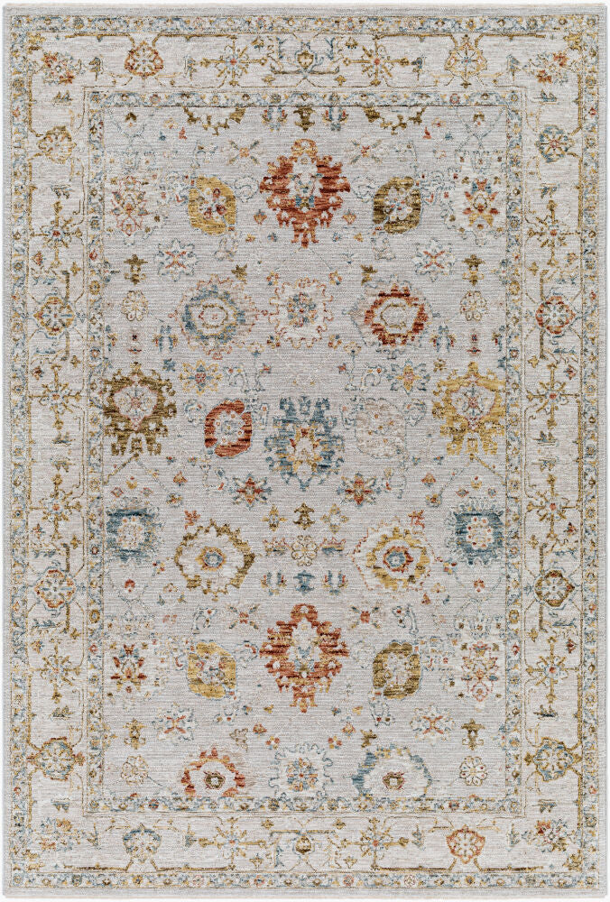 Reina Cream/Rust Machine Woven Rug REN-2307 - 2'7" x 10'