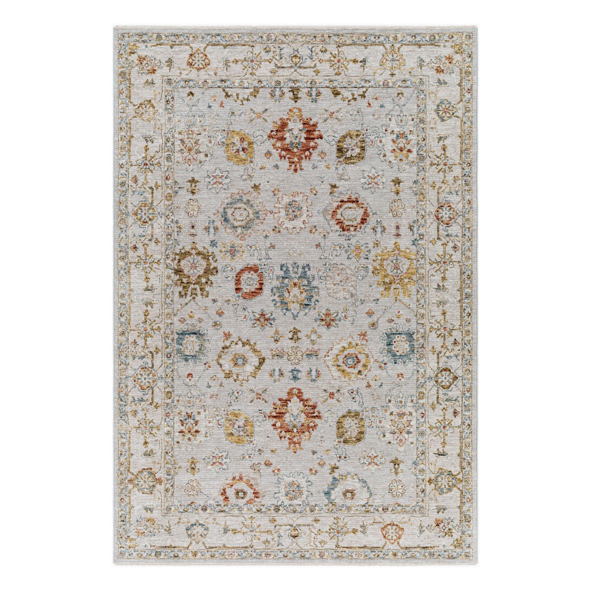 Reina Cream/Rust Machine Woven Rug REN-2307 - 2'7" x 10'